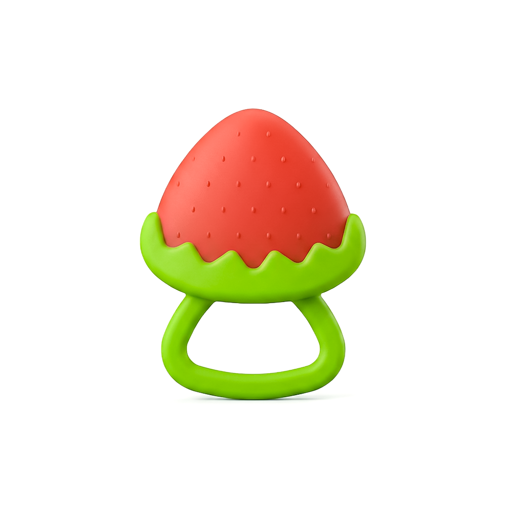 Anneau de dentition Fraise en silicone